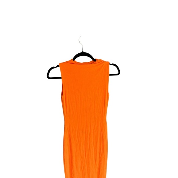 Naked Wardrobe - NWT Orange Halter Bodycon Midi Dress Sz S - Picture 6 of 8